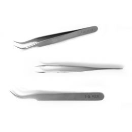 Tweezers, Rubis Ultra Fine Pointed Curved, 110mm, 4.33”